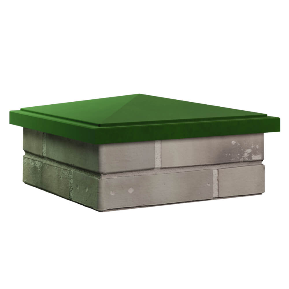 Колпак Zking БонаМоно Зеленый на столб 1.5х1.5 кирпича (385х385, 400х400мм) в Донецке фото