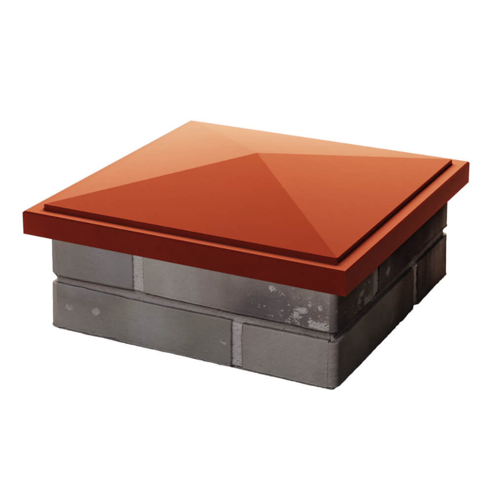 Колпак Zking БонаМоно Красный на столб 1.5х1.5 кирпича (385х385, 400х400мм) в Донецке фото