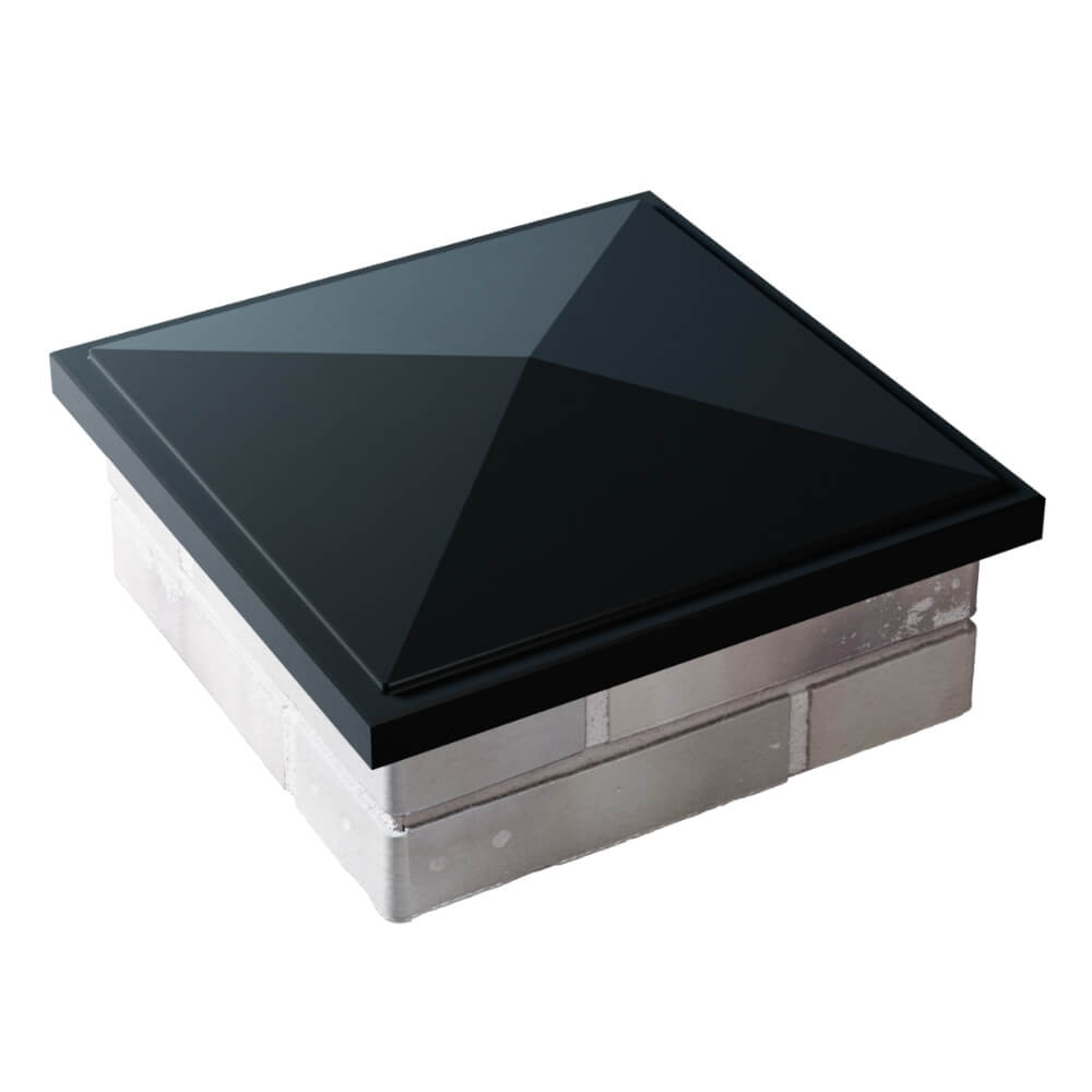 Колпак Zking БонаМоно Черный на столб 1.5х1.5 кирпича (385х385, 400х400мм) в Донецке фото