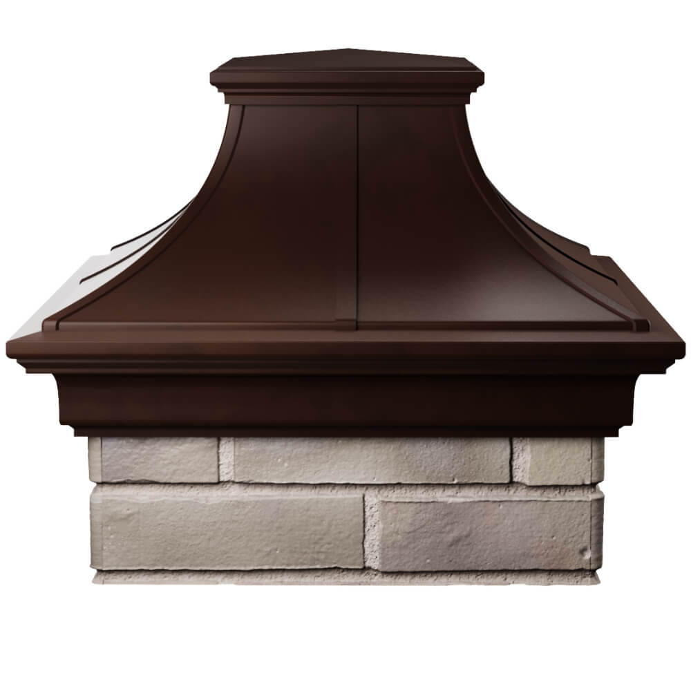 Колпак Zking Монблан Премиум Коричневый на столб 1.5х1.5 кирпича (385х385мм) Донецк фото