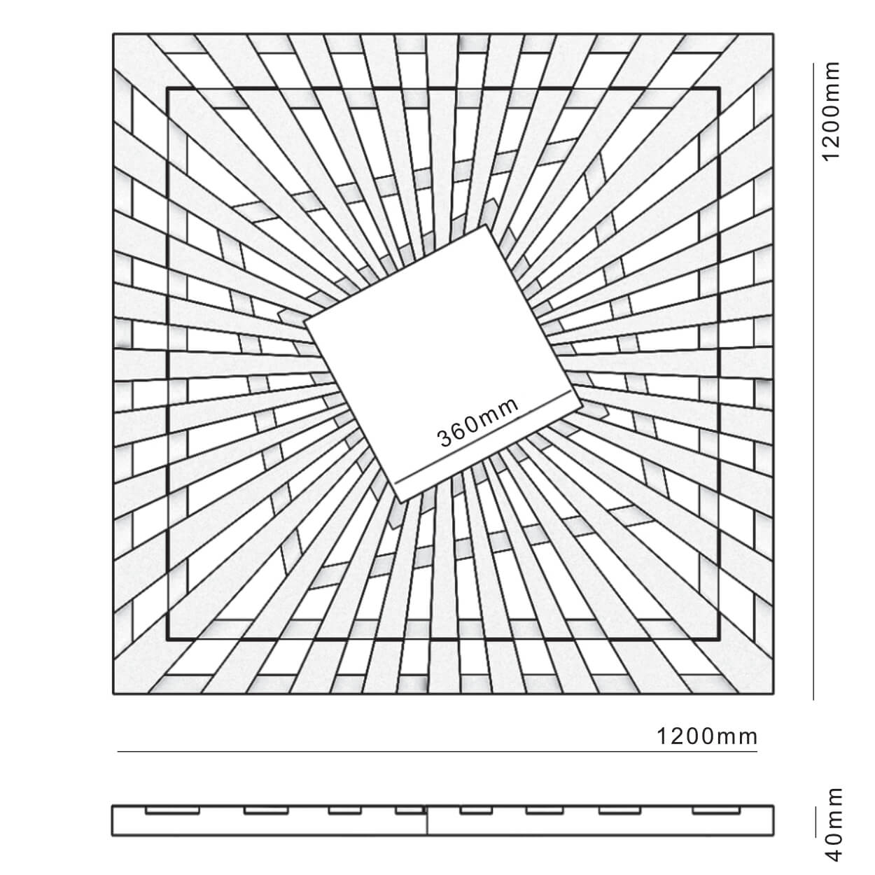 Приствольная решетка для дерева ZKING ATMOSPHERE 1.2х1.2м Черная в Донецке фото