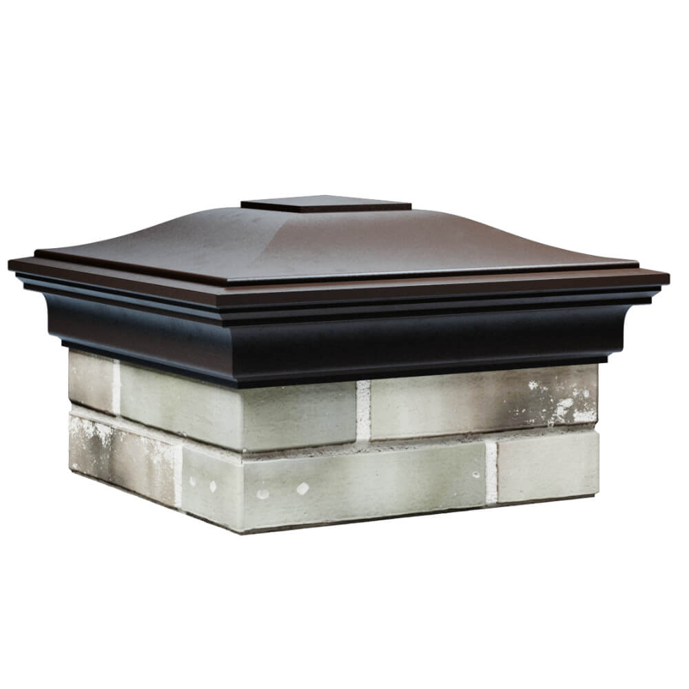 Колпак Zking Монблан Коричневый на столб 1.5х1.5 кирпича (385х385мм) в Донецке фото