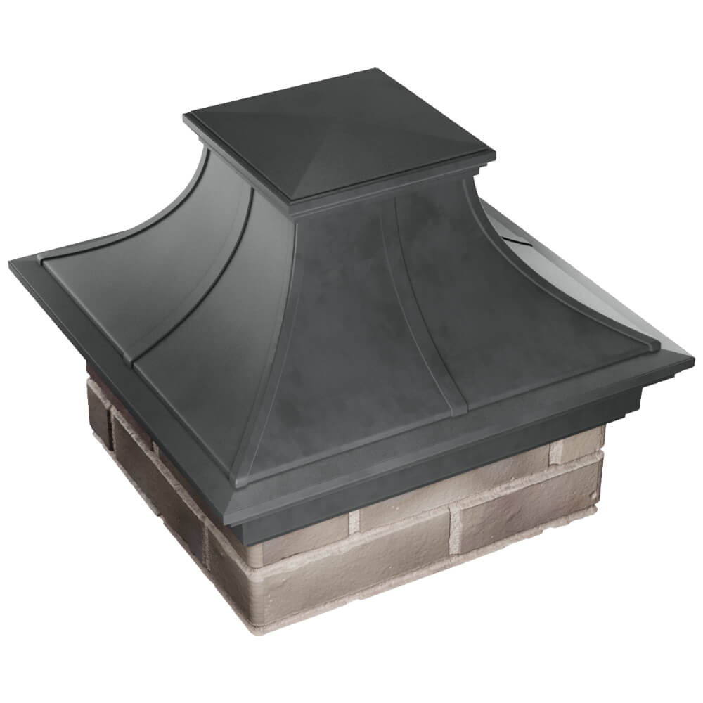 Колпак Zking Монблан Премиум Серый на столб 1.5х1.5 кирпича (385х385мм) в Донецке фото