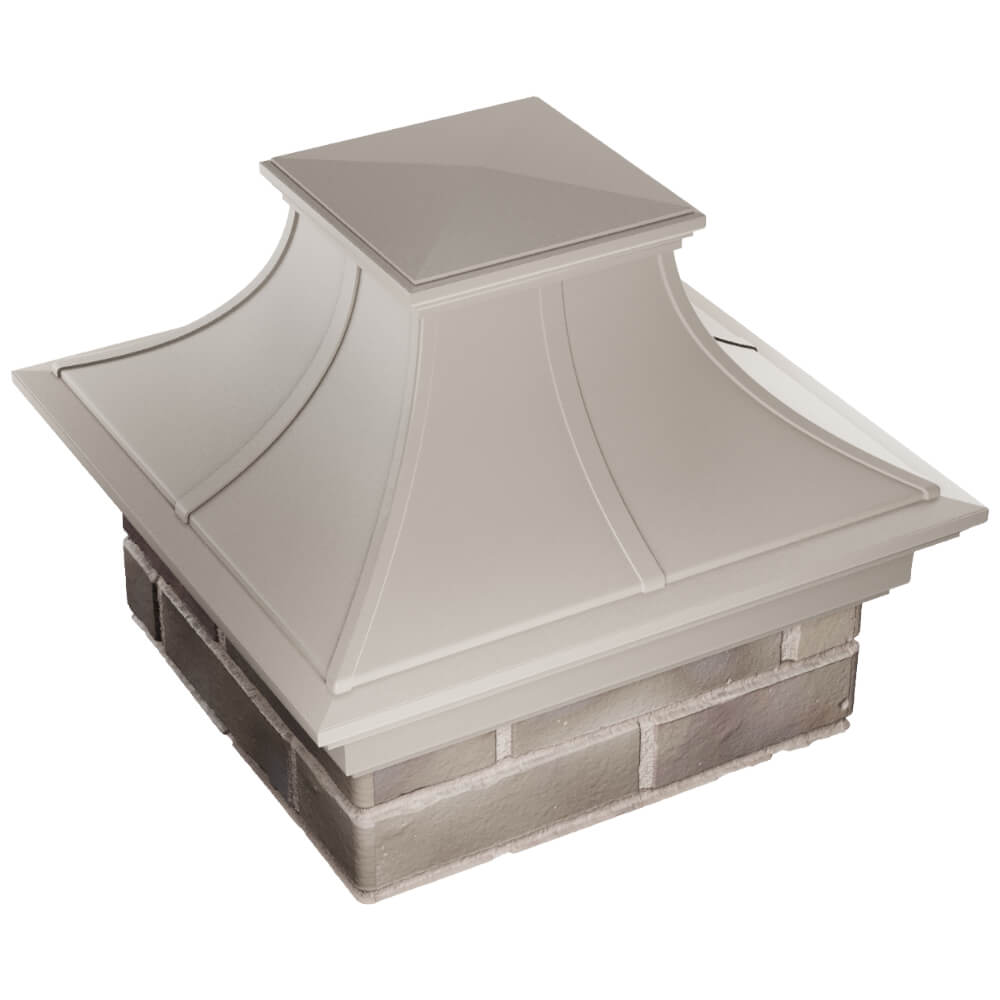 Колпак Zking Монблан Премиум Бежевый на столб 1.5х1.5 кирпича (385х385мм) в Донецке фото
